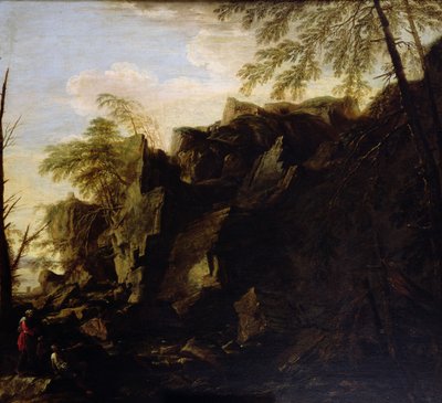 A Rocky Landscape c.1640 by Salvator Rosa